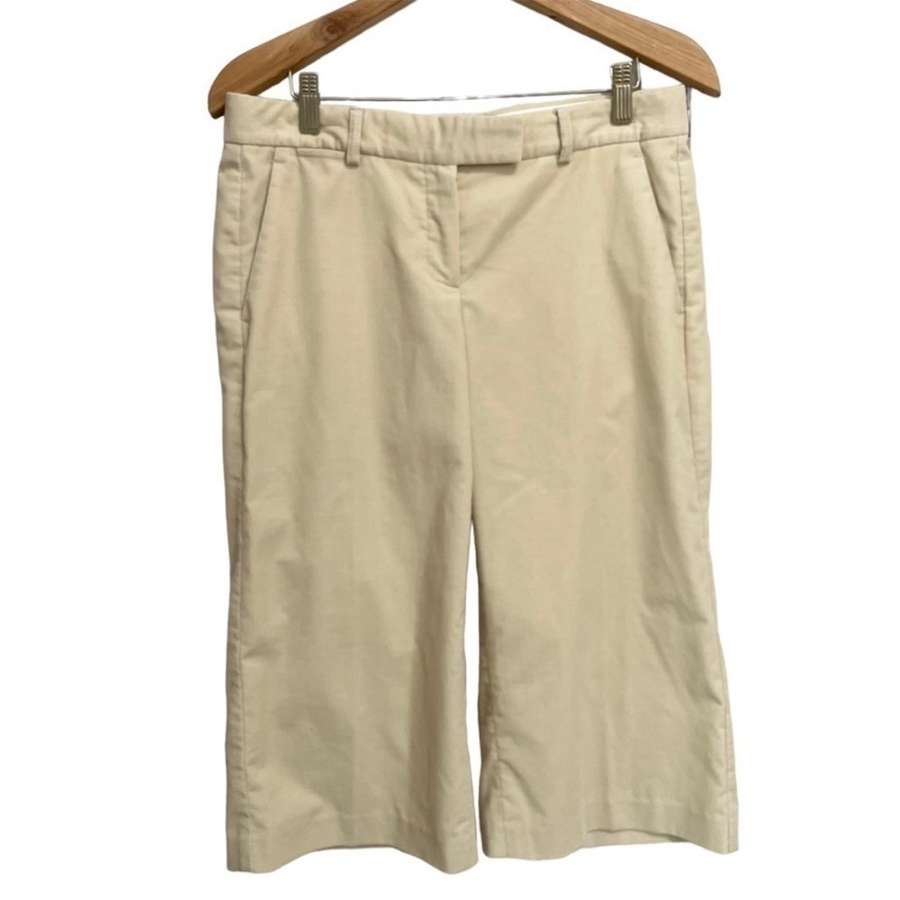 Theory Gellar Cropped Bermuda Corduroy Pants in Natural Size 8